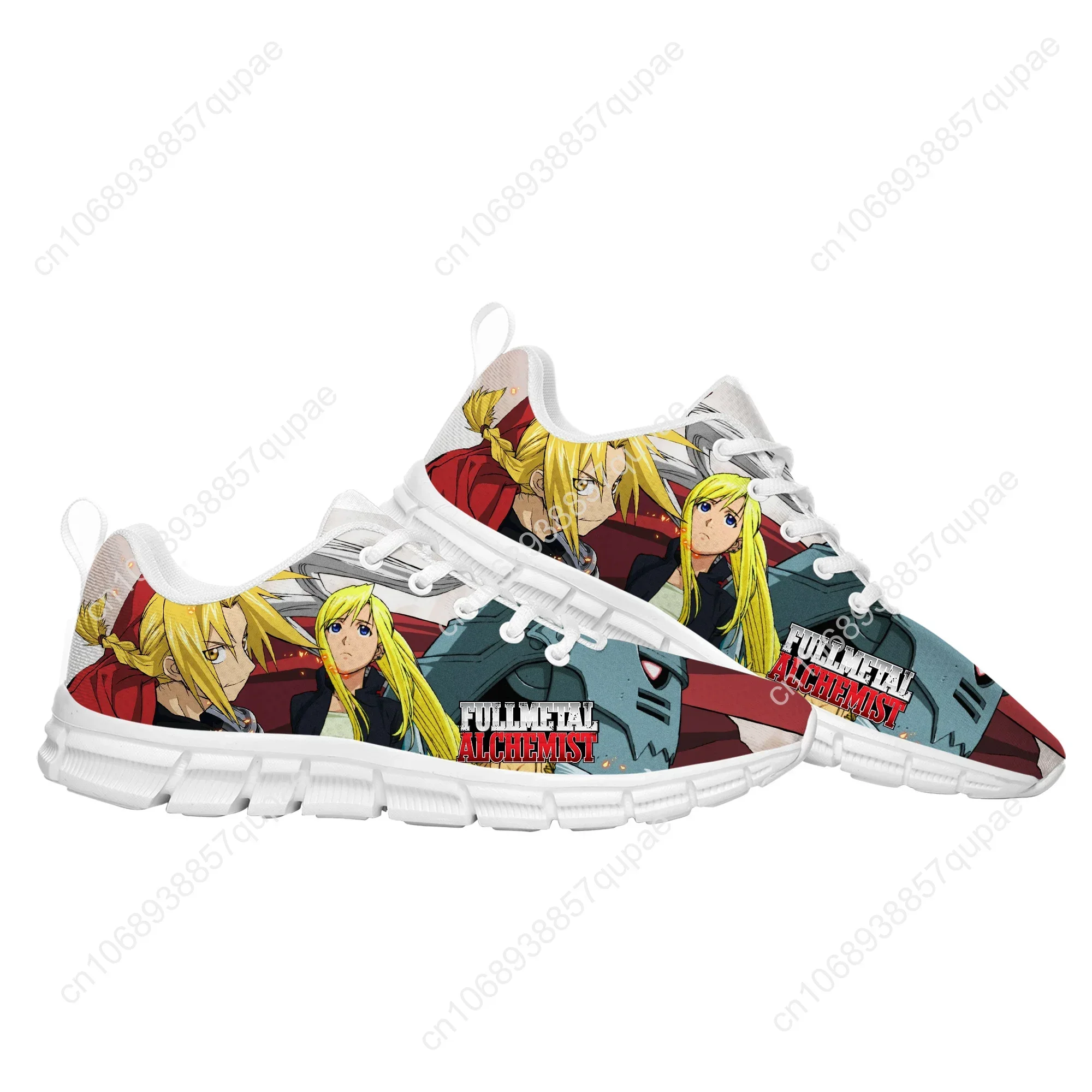 Fullmetal Alchemist Cartoon Anime Sports Shoes Mens Womens Teenager Sneakers High Quality Parent Sneaker Couple Custom Shoes