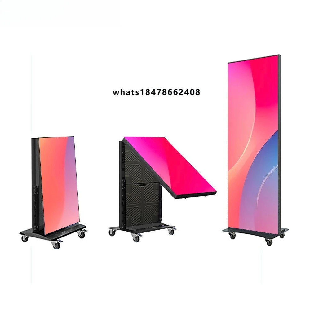 Durable waterproof foldable commercial LED poster display P2/P2.5 indoor and outdoor floor-to-ceiling LED poster display