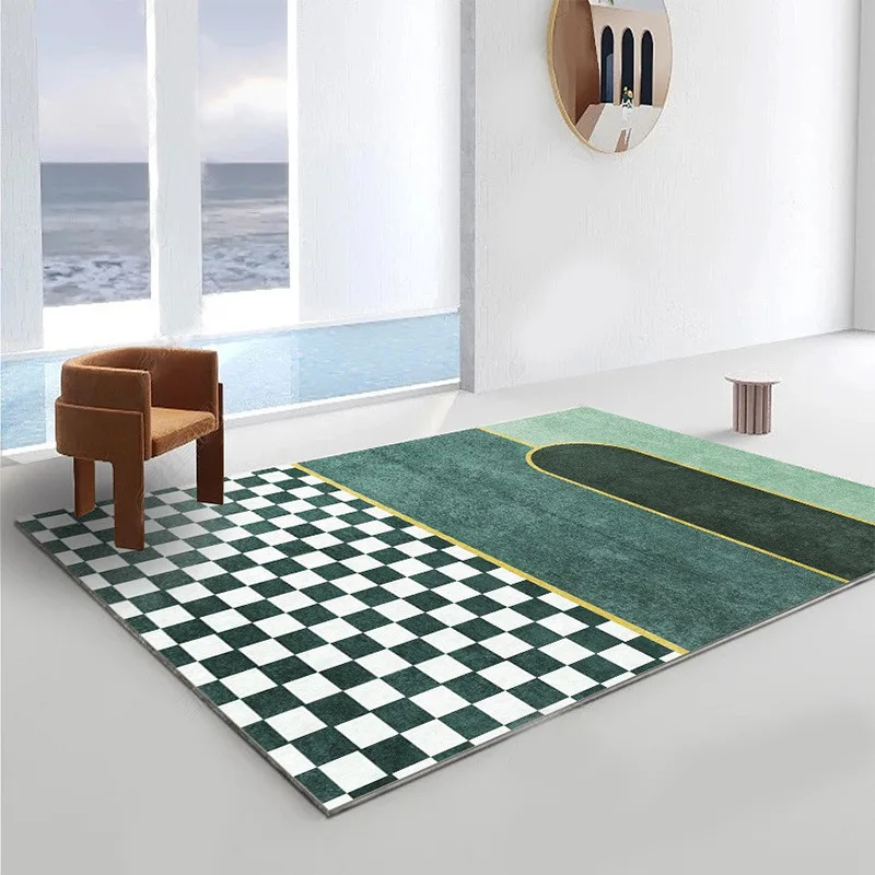 Luxury Geometric Carpet Bathroom Non-slip Area Rug Bedroom Decoration Toilet Door Mat Bedside Sofa Home Soft Kids Play Floor Mat