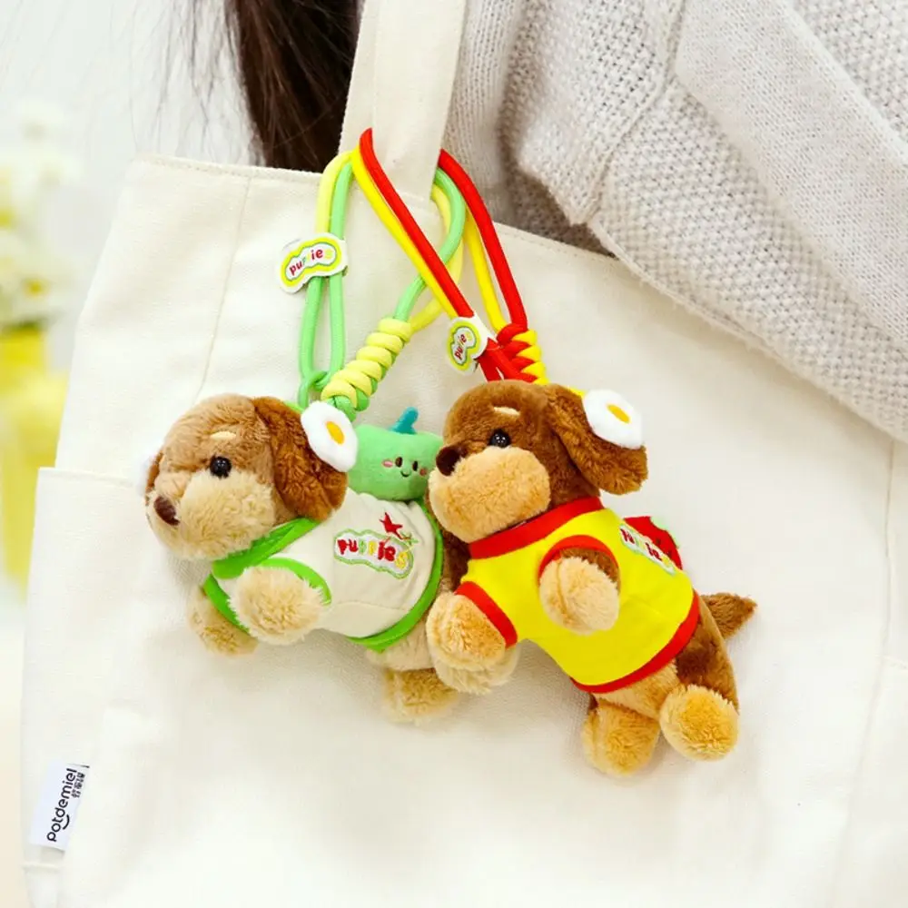 Puszysty Puszysty Jamnik Pluszowy Piesek Brelok Miękka Biżuteria Szczeniak Samochodowy Pierścień na Klucze Ozdoba Kreskówkowe Zwierzę Szczeniak Lalki Breloczek Wiszący Dodatek