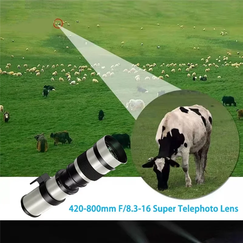 

APPLIA-Professional 420-800Mm F8.3-16 Manual Focus Telephoto Zoom Lens Manual Telephoto Zoom Lens SLR Mirrorless Moon Lens For C