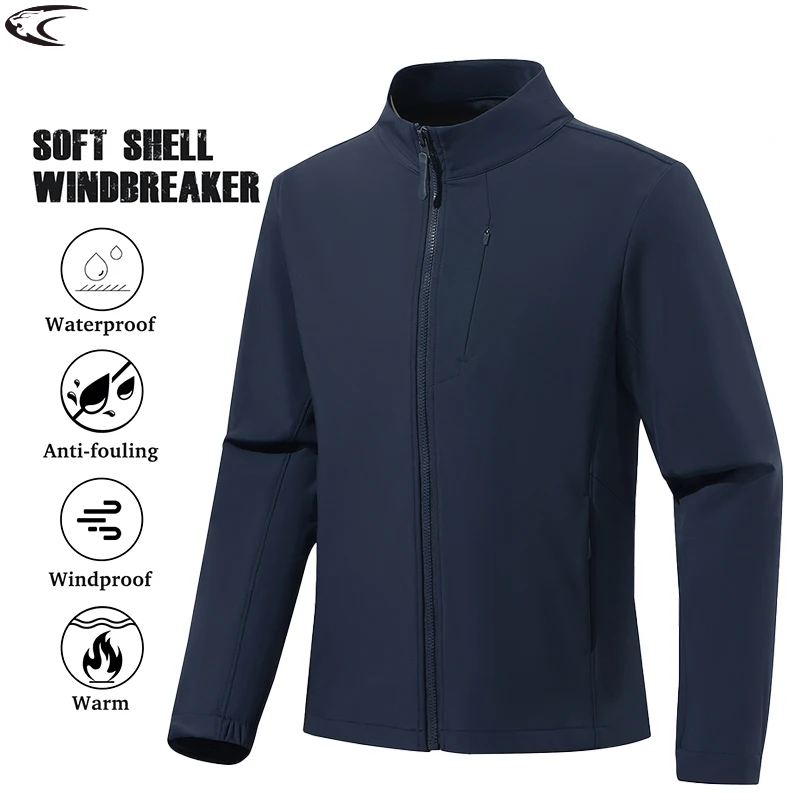 

LNGXO Men's Women's Windbreaker Waterproof Elastic Fabric Jacket Hiking Camping Climbing Stand-Up Collar Coat For Spring Autumn