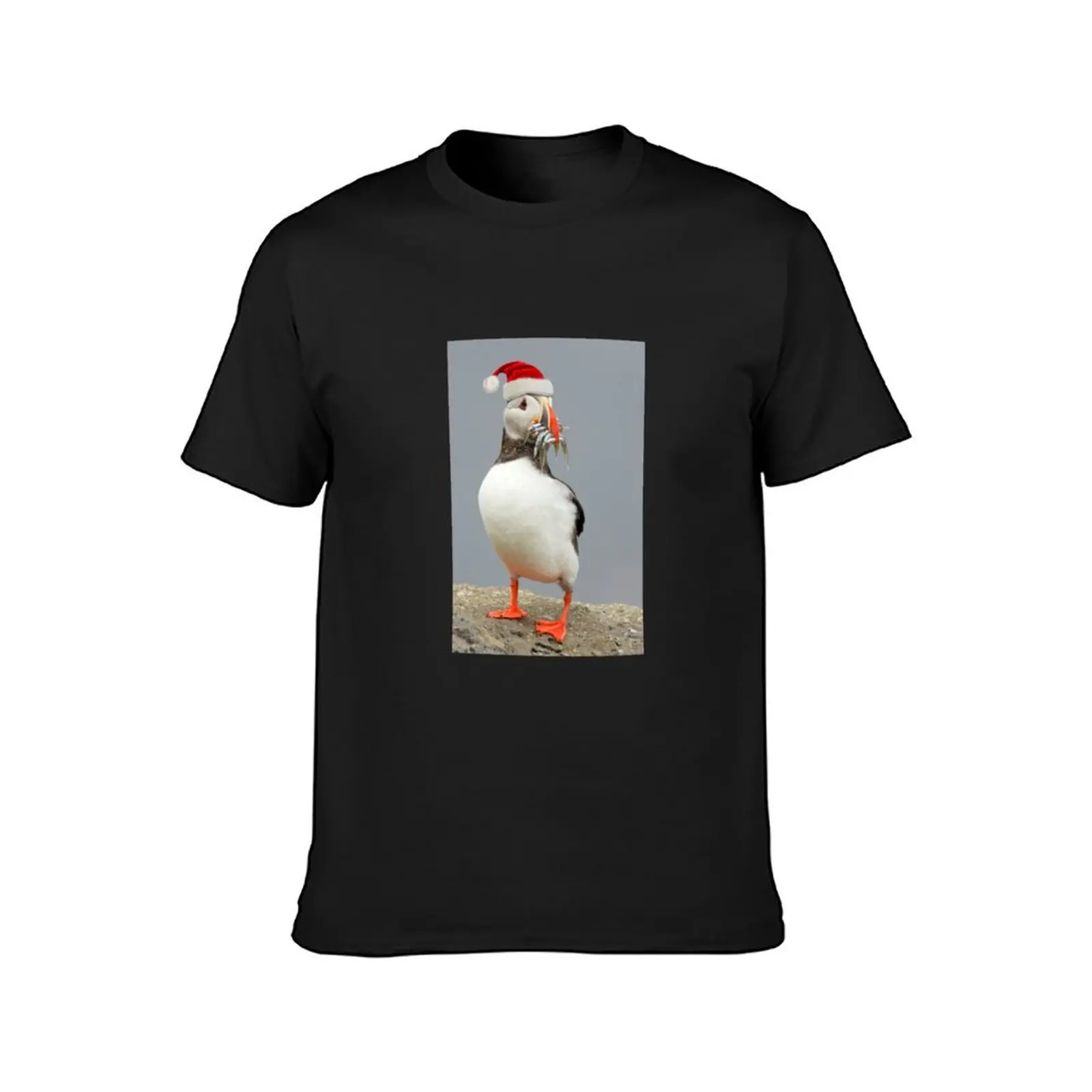 Holiday Puffin T-Shirt summer tops heavyweights t shirts for men graphic