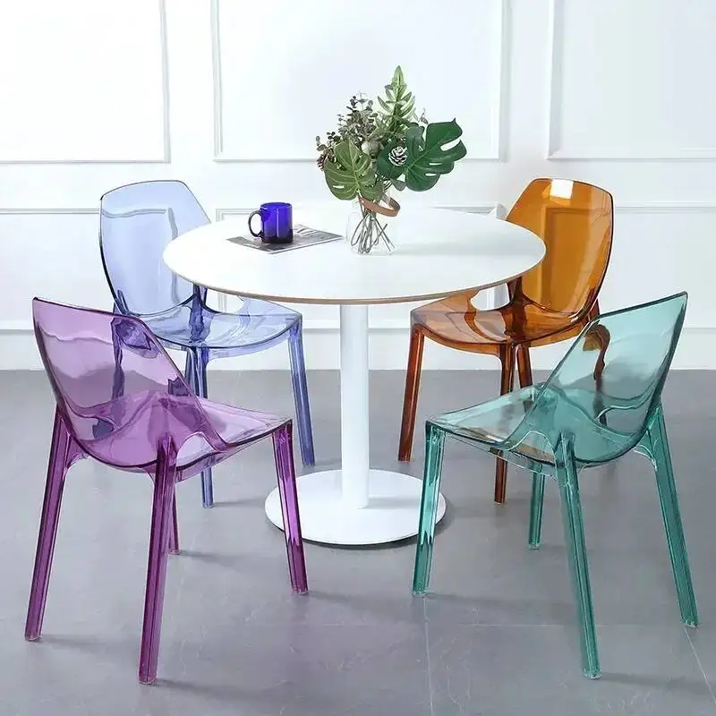 Transparent Living Room Chairs Luxury Relaxing Design Individual Living Room Chair Modern Sedie Cucina Home Furniture MQ50KT