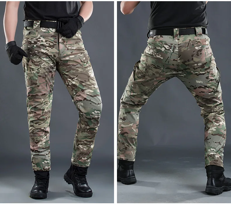 Blade tactical pants for summer and autumn outdoor camping, camouflage training for military fans, multifunctional and multi bag