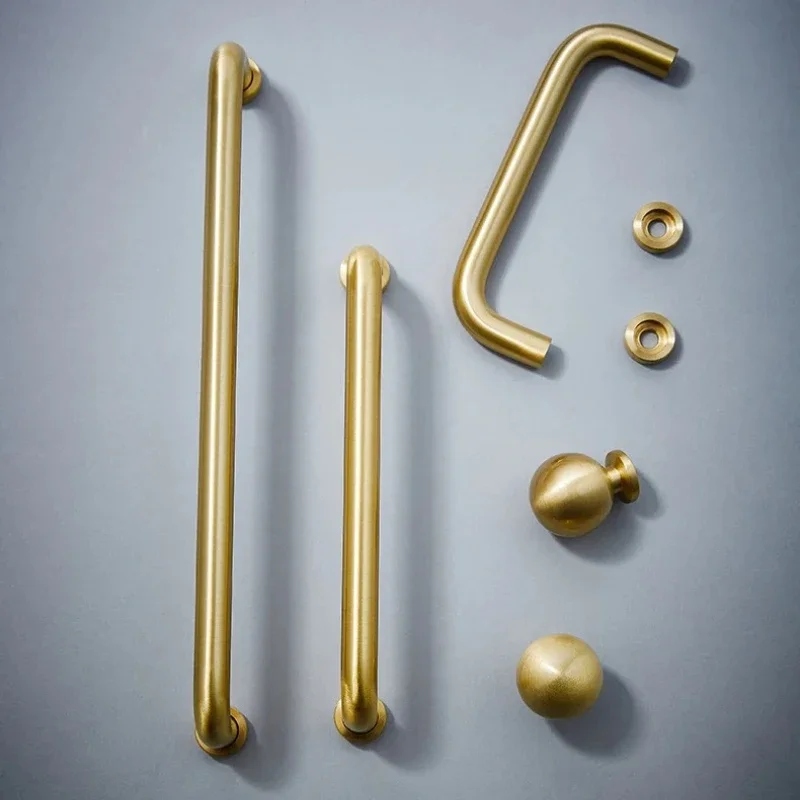 Light Luxury Nordic Cabinet Handle Drawer Wardrobe Handles Brass Gold Simple French Modern Shoe Cabinet Door Wine Cabinet Pulls
