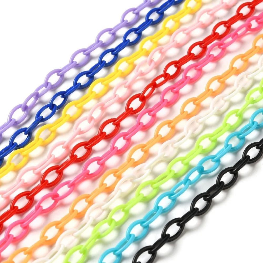 1Set Colorful Plastic Jewelry Chains 22 Strands 16.1~16.9