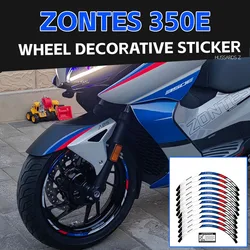 For Zontes 350E 350 E E350 E 350 Motorcycle Wheel Stickers Rim Stripes Hub Decal Tape Accessorise Waterproof For ZONTES 350 E