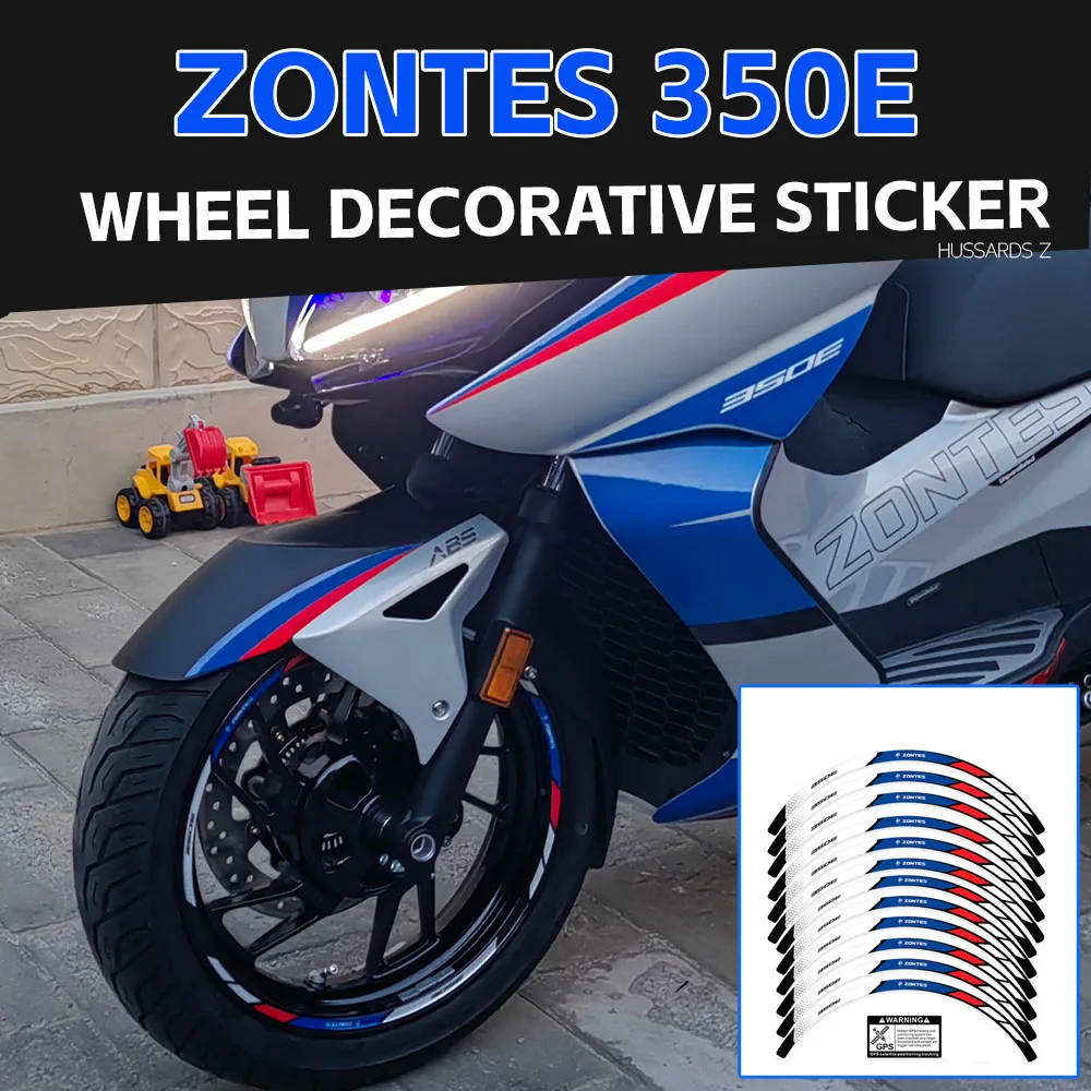 For Zontes 350E 350 E E350 E 350 Motorcycle Wheel Stickers Rim Stripes Hub Decal Tape Accessorise Waterproof For ZONTES 350 E