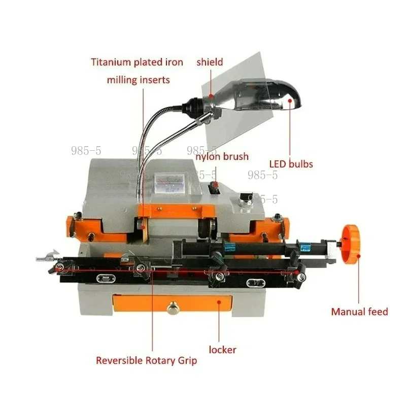 Precise Horizontal Key Making Machine Double-headed Manual Duplicating Device