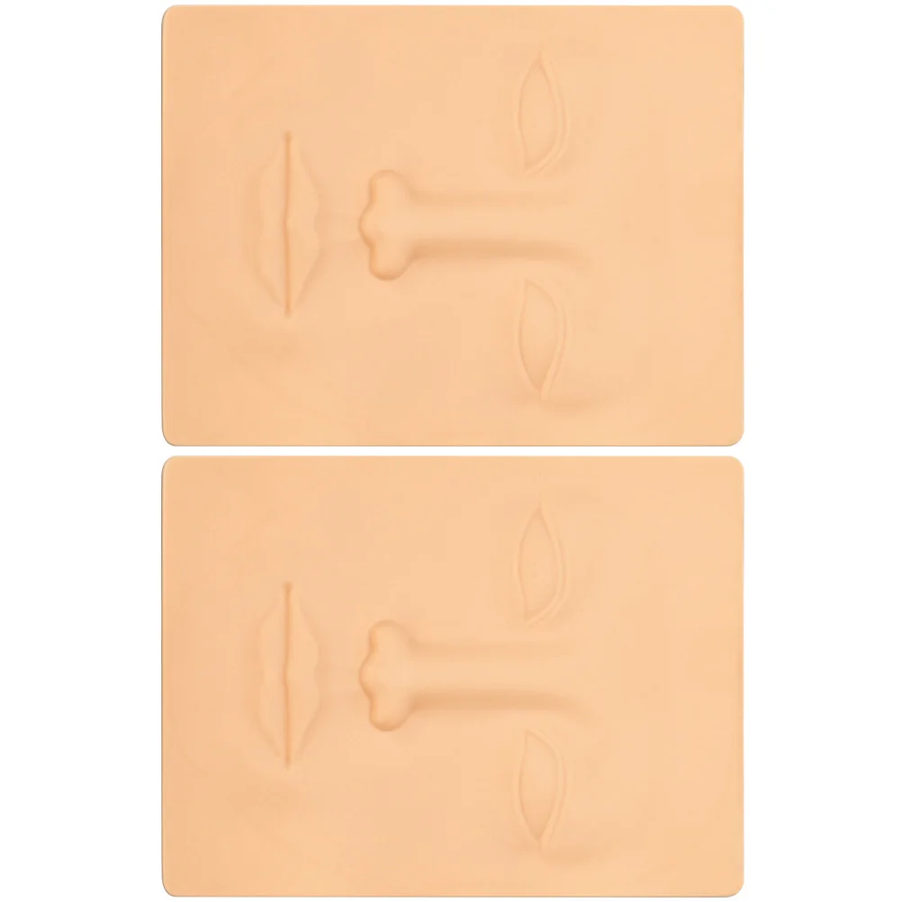 

2pcs Silicone Artificial Practice Skin Face For Eyebrow Embroidery Tattooing Training Mannequin Mold Reusable Smooth Surface