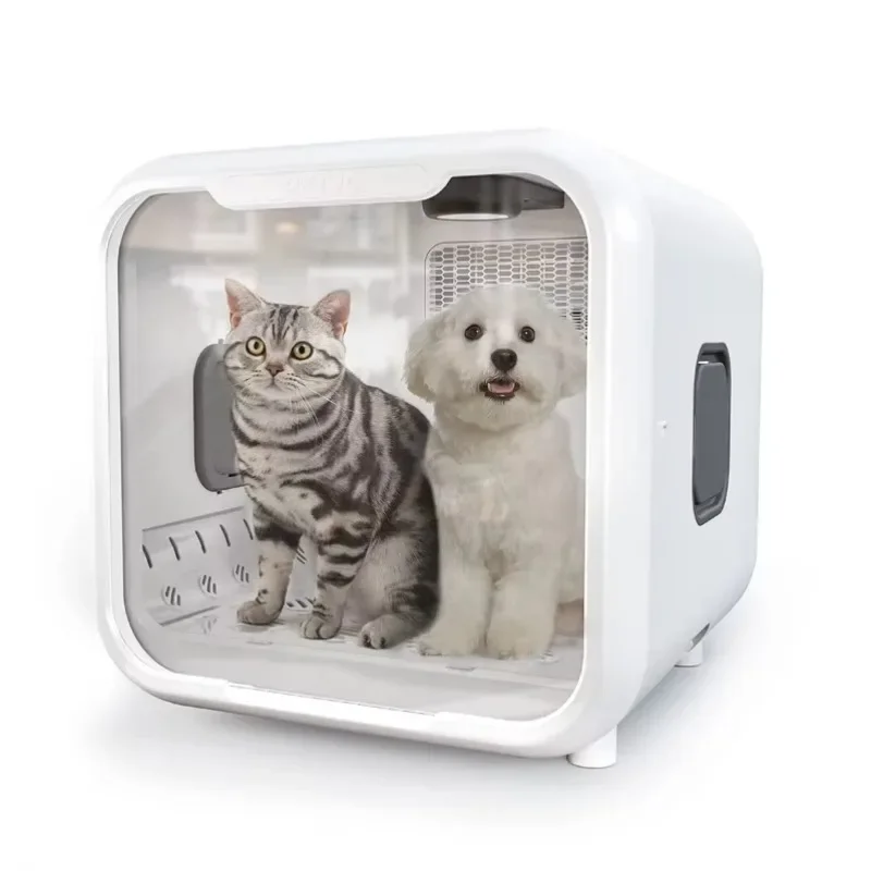 71L Smart Dog Hair Dryer for Cat Quiet Automatic Pet Dryer Box Smart Temperature Control 360 Degree Cat Drying Box for Cat Puppy