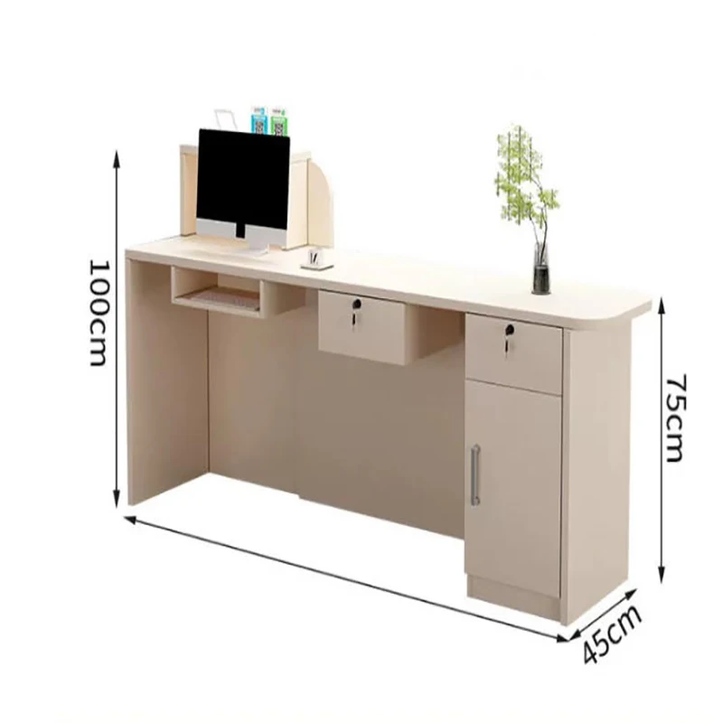 Luxury Reception Desk Stylish Modern Nordic Elegant Chic Simple Workplace Bureau Accueil Office Furniture