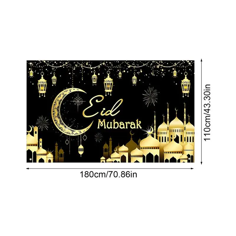 Decoración de pared Eid, 70,8x43,3 pulgadas, pancarta grande de fondo Eid, cartel de pared para Festival, decoración de pared Happy Eid, fotografía decorativa