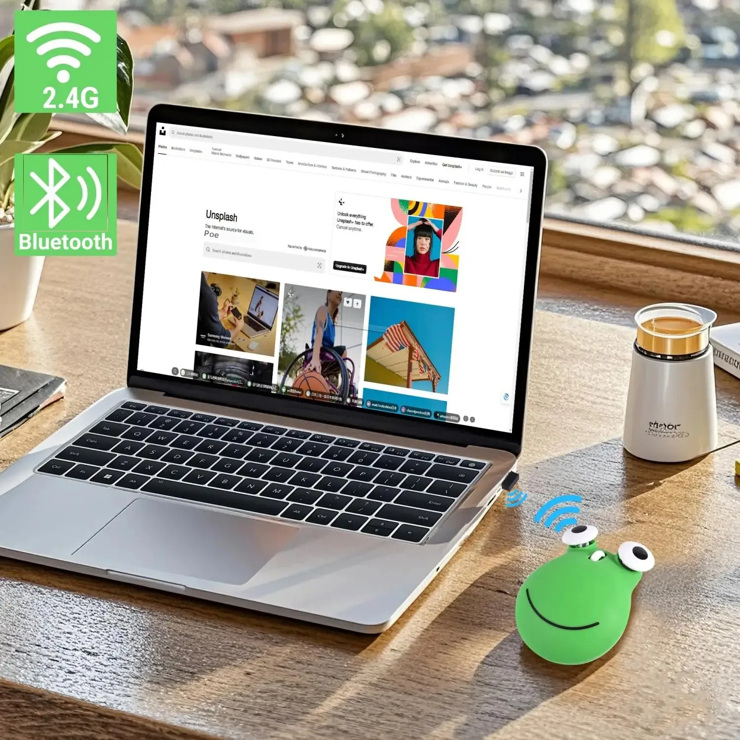 

3D Wireless Mouse Cute Frog Shaped Bluetooth 2.4G Dual-mode Ergonomic Creative Portable Office Mice For iOS Android Windows