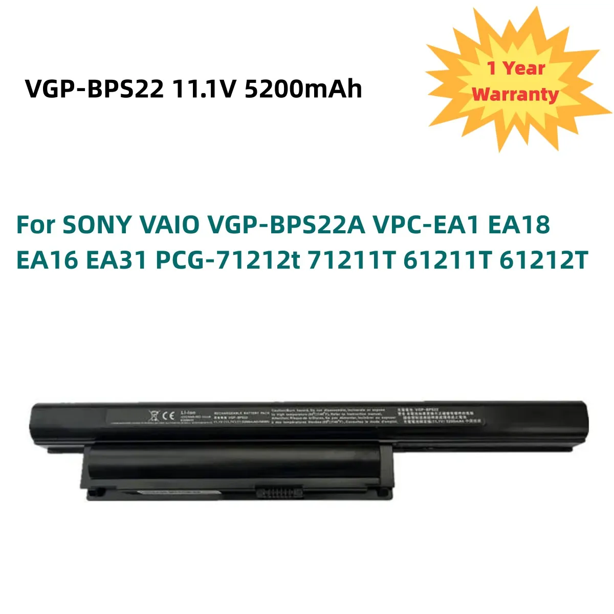 bateria do portatil para sony vaio vgp bps22 vgp bps22a vpc ea1 ea18 ea16 ea31 pcg71212t 71211t 61211t 61212t 5200mah 111v 01