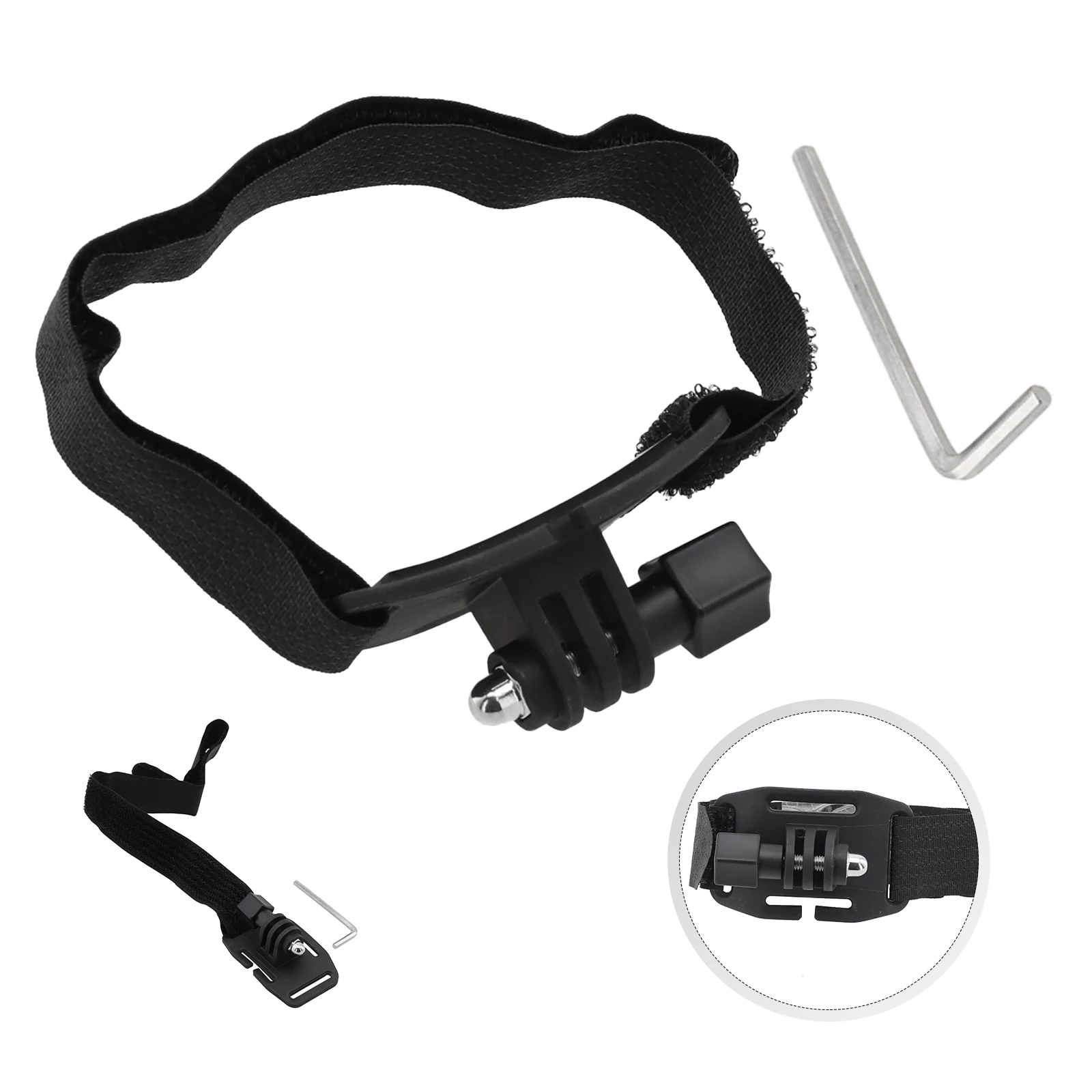 Cycle Headlight Helmet Mount Stand Holder Bracket for Bicycle Torch Lamp Designed to Fit Contours of Helmet Securely