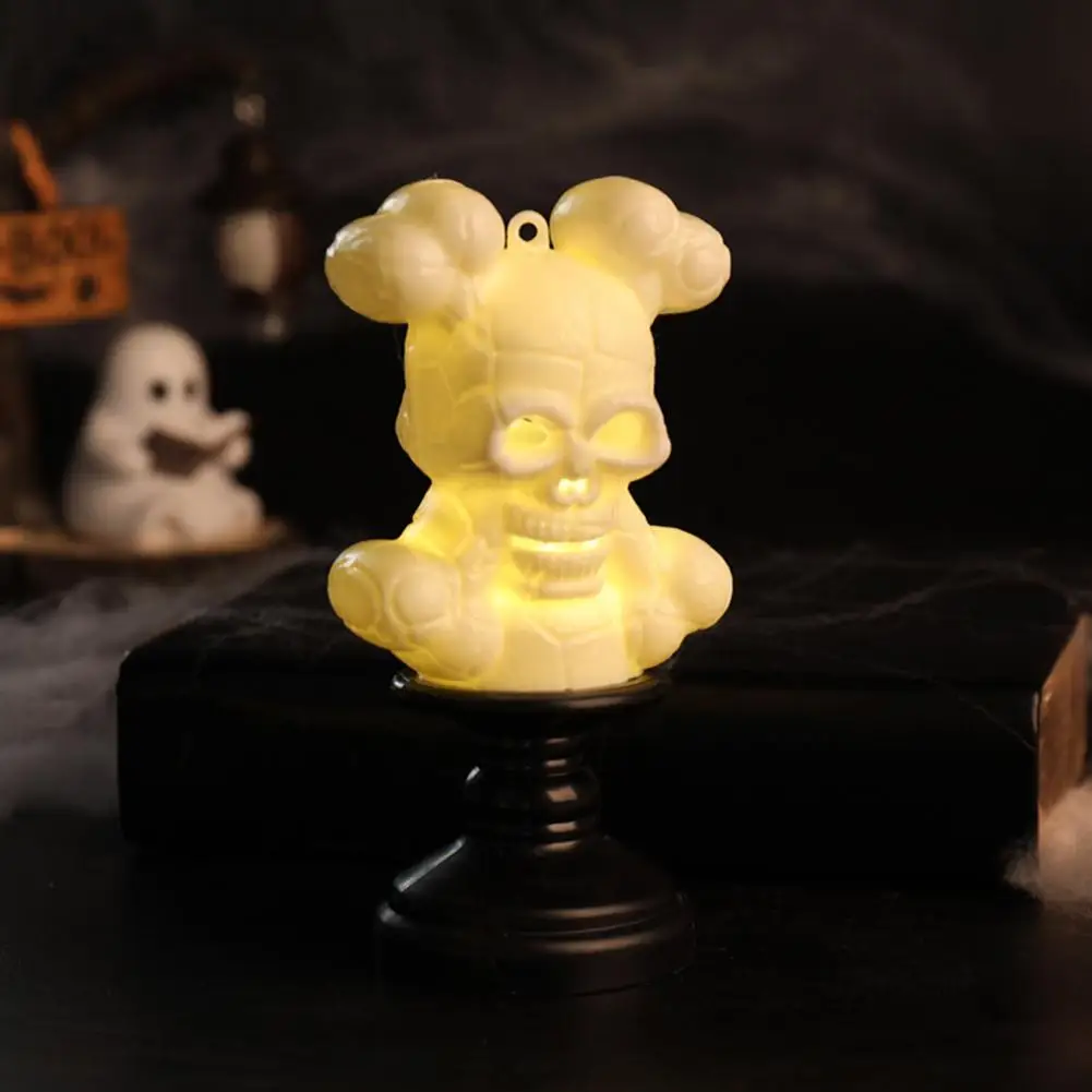 Halloween Skull Lantern Flameless Halloween Lamp Halloween Skull Night Light Led Lantern Spooky Skeleton Decorative Candle