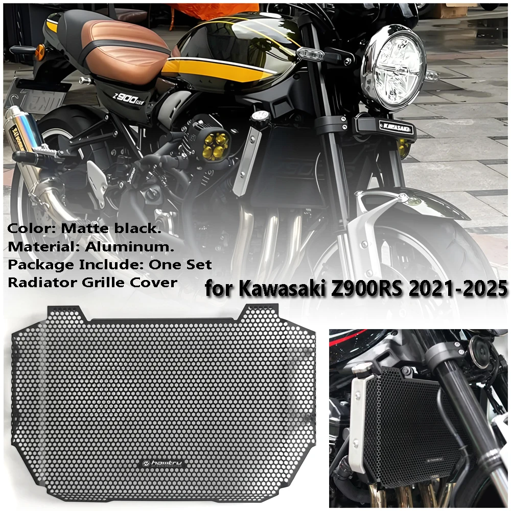 

for Kawaskai Z900RS 2021-2025 Honeycomb shaped Motorcycle Radiator Core Guards Grille Cover Protection Fit