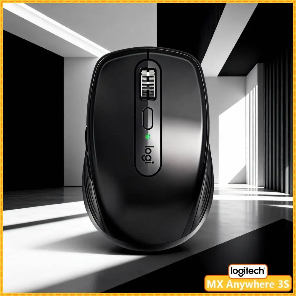 Ergonomic MX Anywhere 3S - 8K DPI, Hyper-Scroll, Anti-Slip, Ideal for Hardware Online Course & E-learning Desk Work