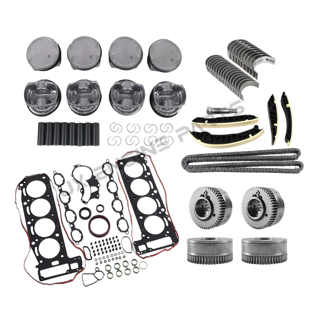 M156 Engine Rebuild Timing Chain Kit Piston Bearing Gasket Set For Mercedes-Benz 6.2 6.3 CLK63 E63 ML63 R63 S63 AMG 6.2L 6.3L