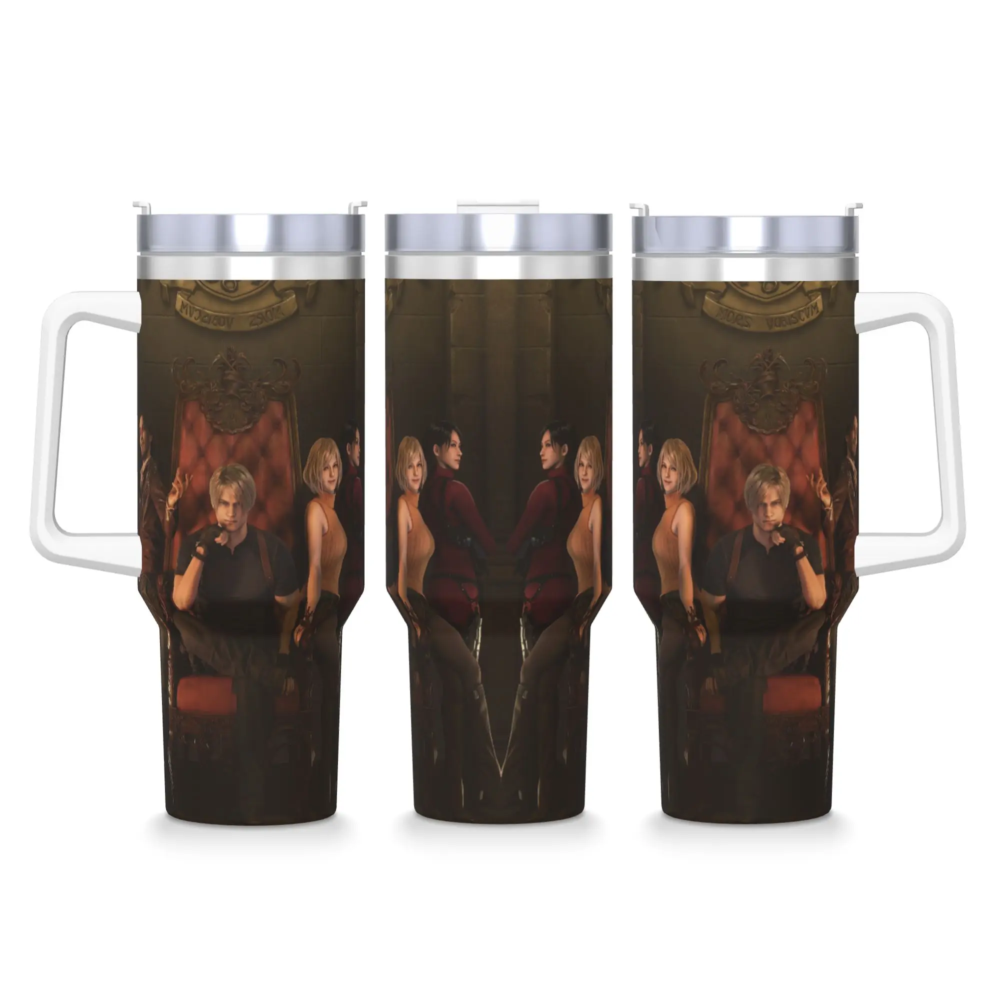 Resident Evils  Stainless Steel Tumbler  Travel Thermal Cups With Straws and Lid 40oz Car Mugs Cold Drink Water Bottle