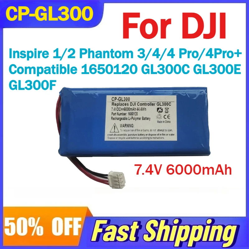 

CP-GL300 6000mAh Battery for DJI Inspire 1/2 Phantom 3/4/4 Pro/4Pro+ Remote Control Compatible 1650120 GL300C GL300E GL300F