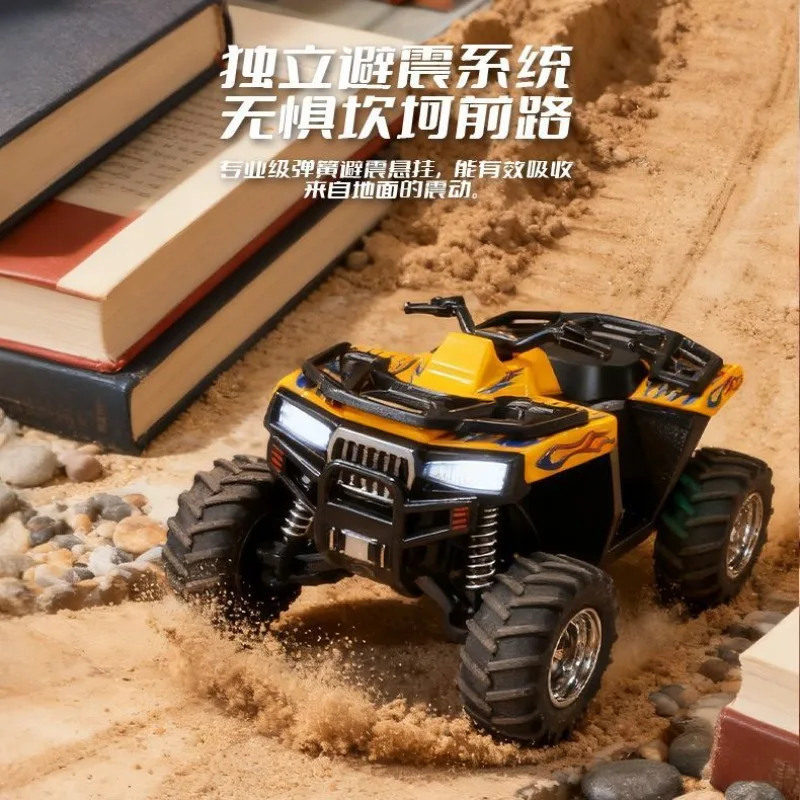 신형 미니 데스크탑 합금 원격 조종 자동차 1:64 합금 오프로드 블루투스 원격 조종 비치 모터사이클 장난감 어린이용