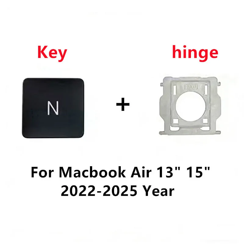 

Черные клавишные колпачки (кейкапы) с шарнирами для MacBook Air 13" 15" (модели A2681, A2941, A3113, A3114, A3240, A3241) 2022-2025 годов выпуска