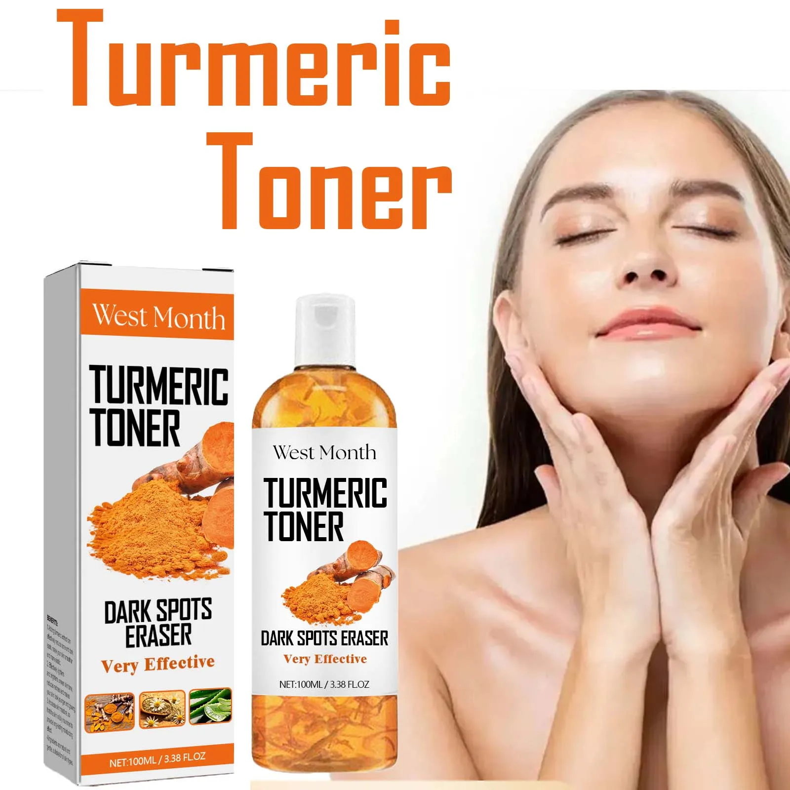 Turmeric Toner Dark Spots Removal Brightening Spots Corrector Remove Freckle Fade Melasma Moisturizing Turmeric Face Toner