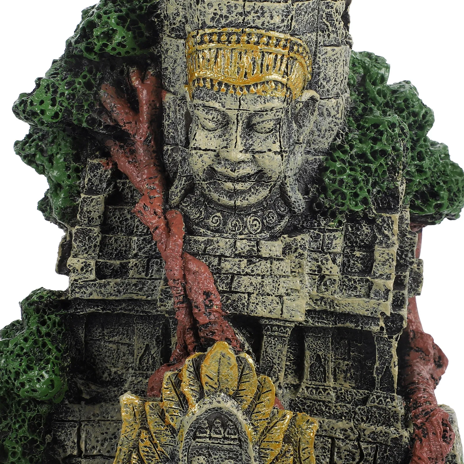 

1Pcs Resin Aquarium Ancient Temple Fish Tank Ornament Durable Landscape Decoration Fish Hiding Spot Aquarium Temple