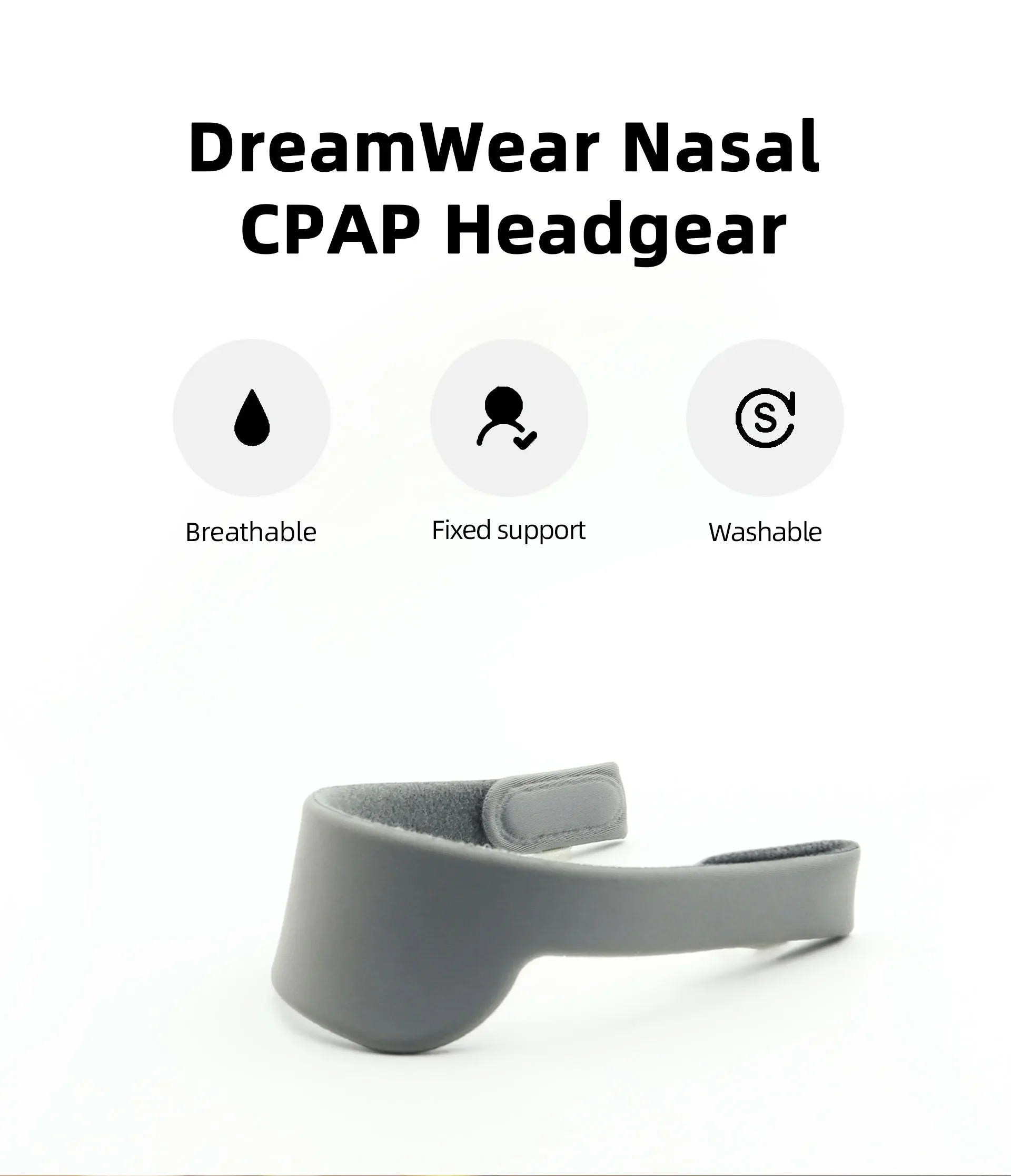 

Philips Respironics Nasal Mask Headgear - Adjustable & Comfortable CPAP Strap