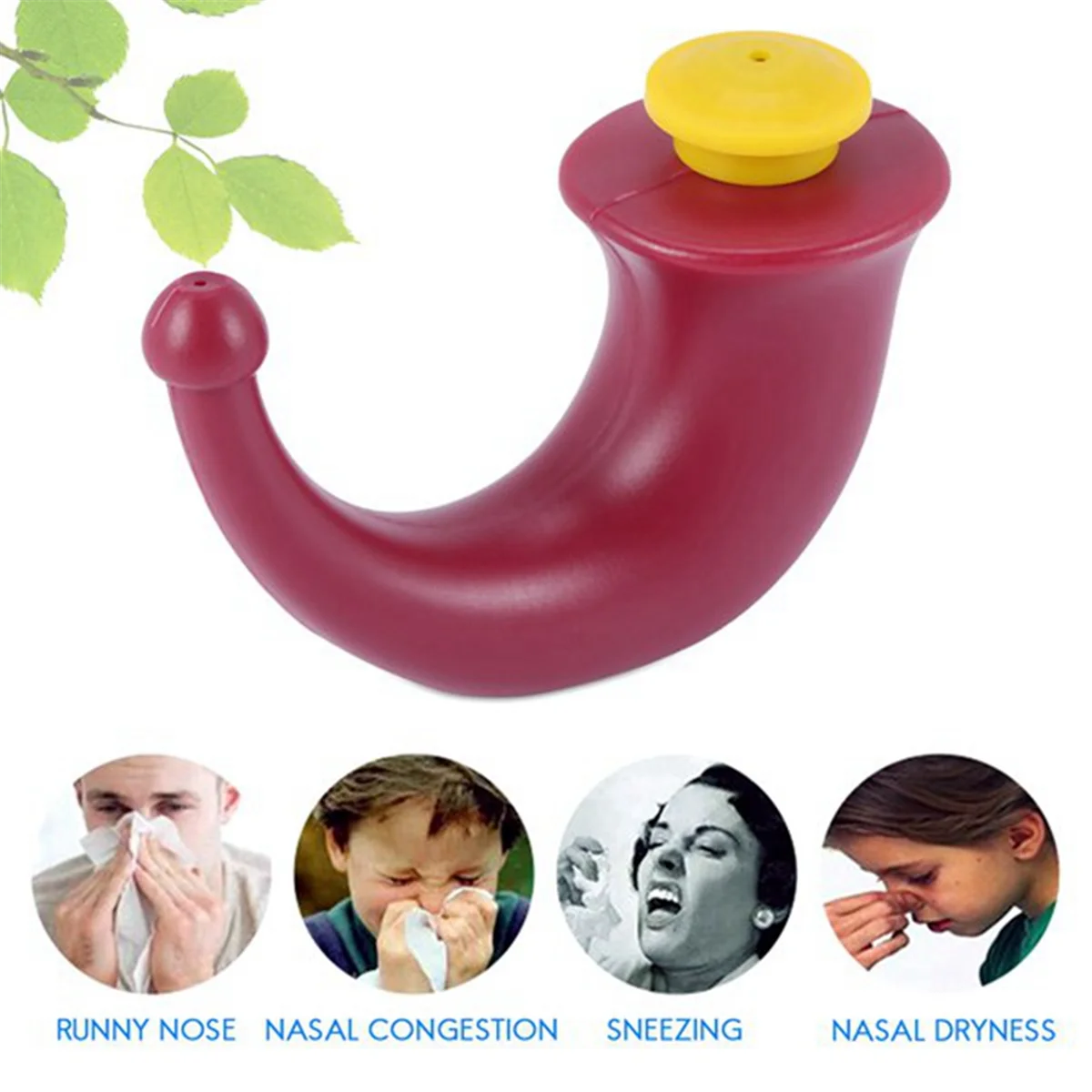 AT53 3 шт. Yoga Nasal Neti Pot Промывочная система для носа Сини для орошения пазух 200 мл