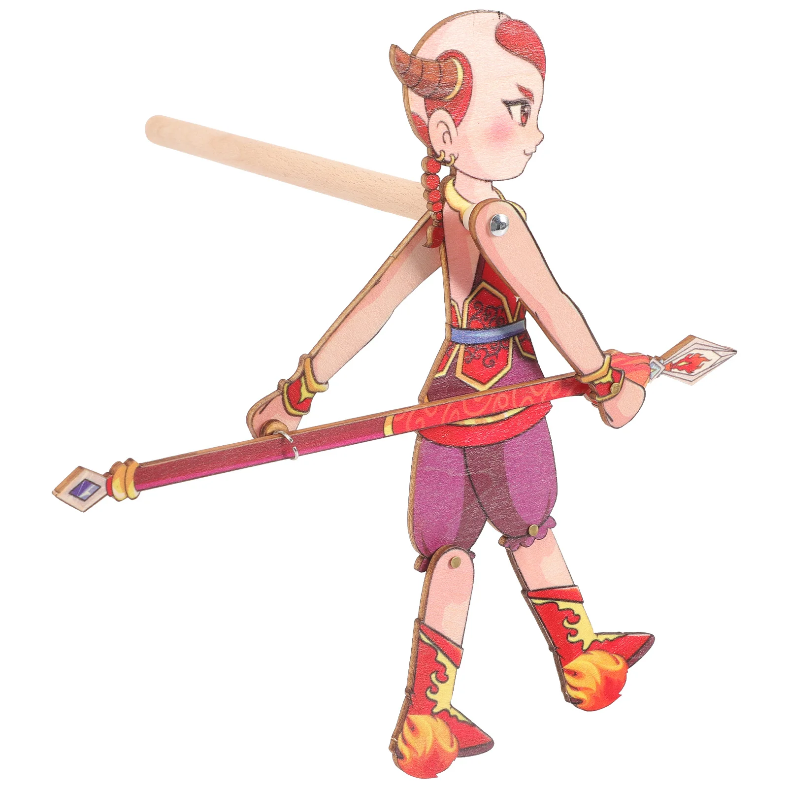 Marioneta china de sombra DIY, juguete educativo seguro, artesanía de madera duradera para niños, actividades entre padres e hijos, uso escolar