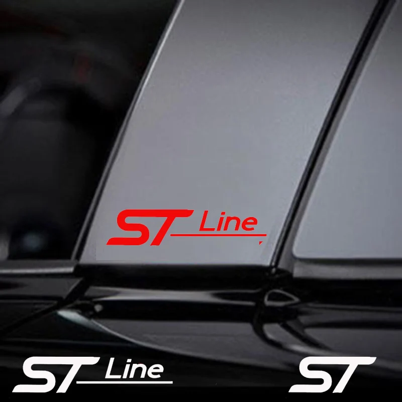 4Pcs STLINE Car Body Sticker For Ford Fiesta Mondeo Fusion Escape Edge Ecosport Focus Ranger Ghia MK2 MK3 MK4