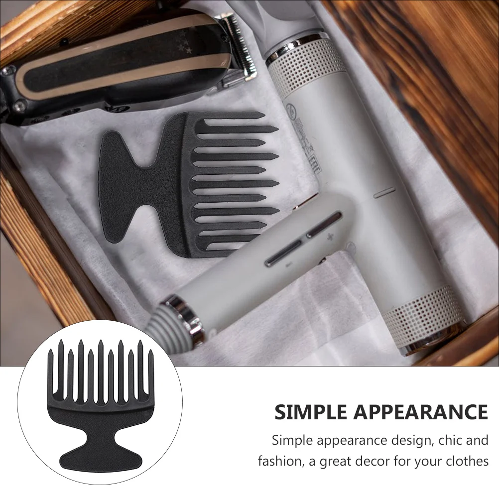 

2 Pcs Texture Comb Oil Hairdressing Large Tooth Combs Plastic Hairstyling Braid Man