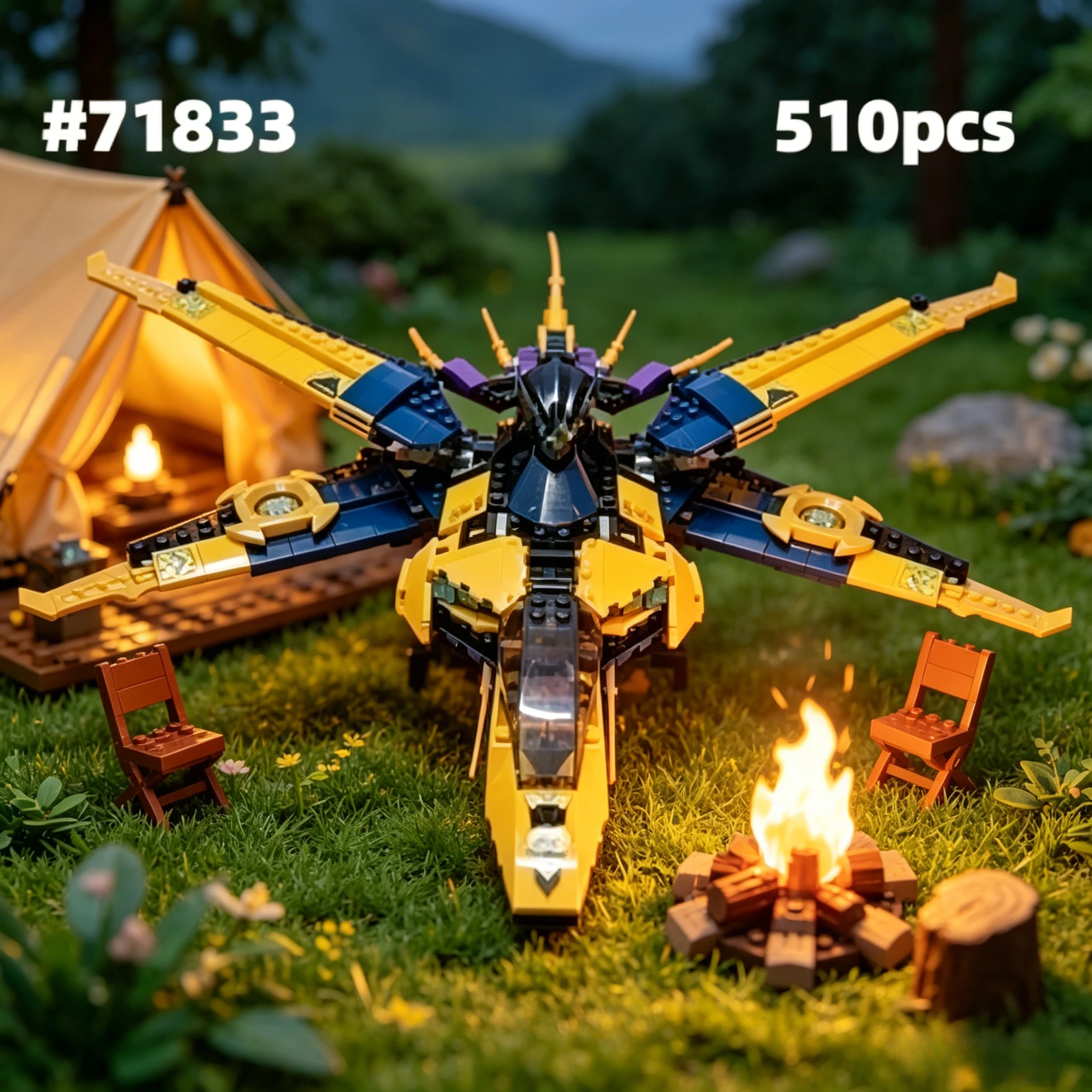 

New 2026 Las and Alin's Storm Jet Aircraft Model Building Blocks Toy for Adults Gift Idea for Birthdays 510pcs