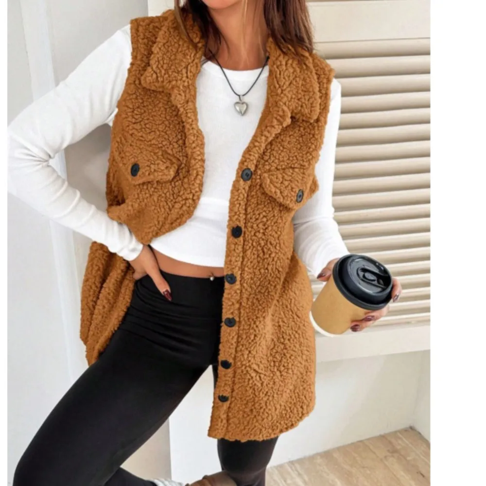 2025 الخريف الشتاء نمط جديد التلبيب زر مفتوح أفخم سترة سترة الإناث موضة عادية شيربا الدافئة المرأة تنوعا سترة معطف