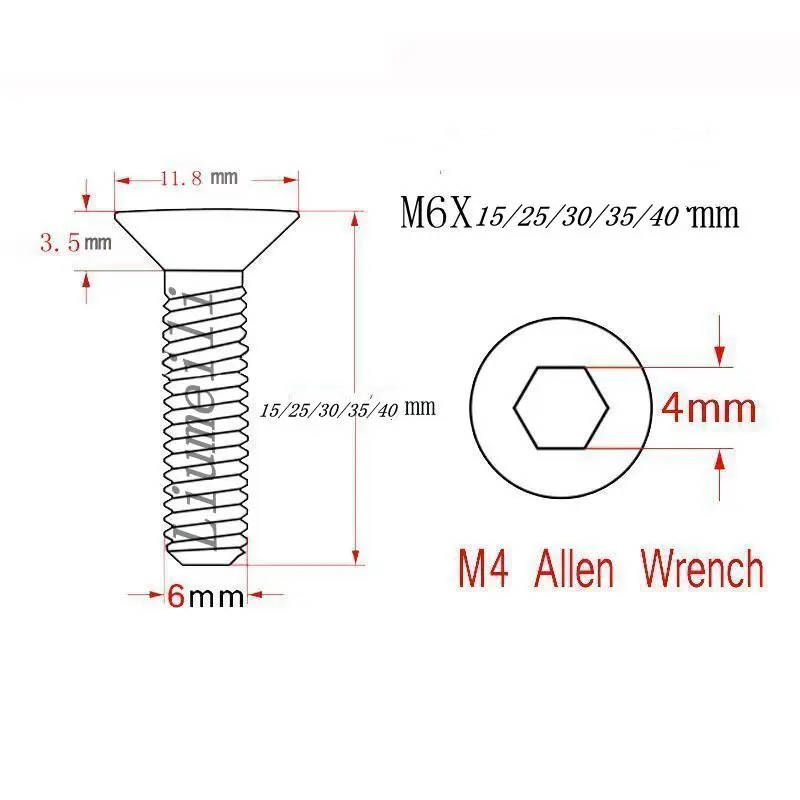 Liumeili tytanowa śruba Ti M4X10/15mm M5 M6x10 15 20 25 30 35 40mm klucz imbusowy płaski łeb stożkowy śruba z łbem