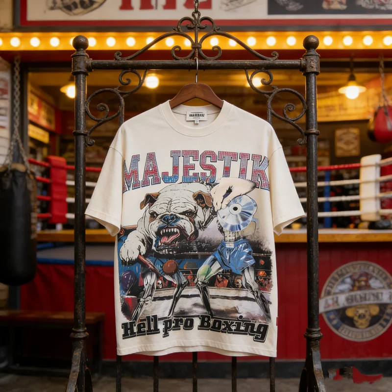 

Футболка с нашивкой из стразов Majestik, винтажная, свободного кроя, высокого качества, с коротким рукавом, в американском уличном стиле, Y2K