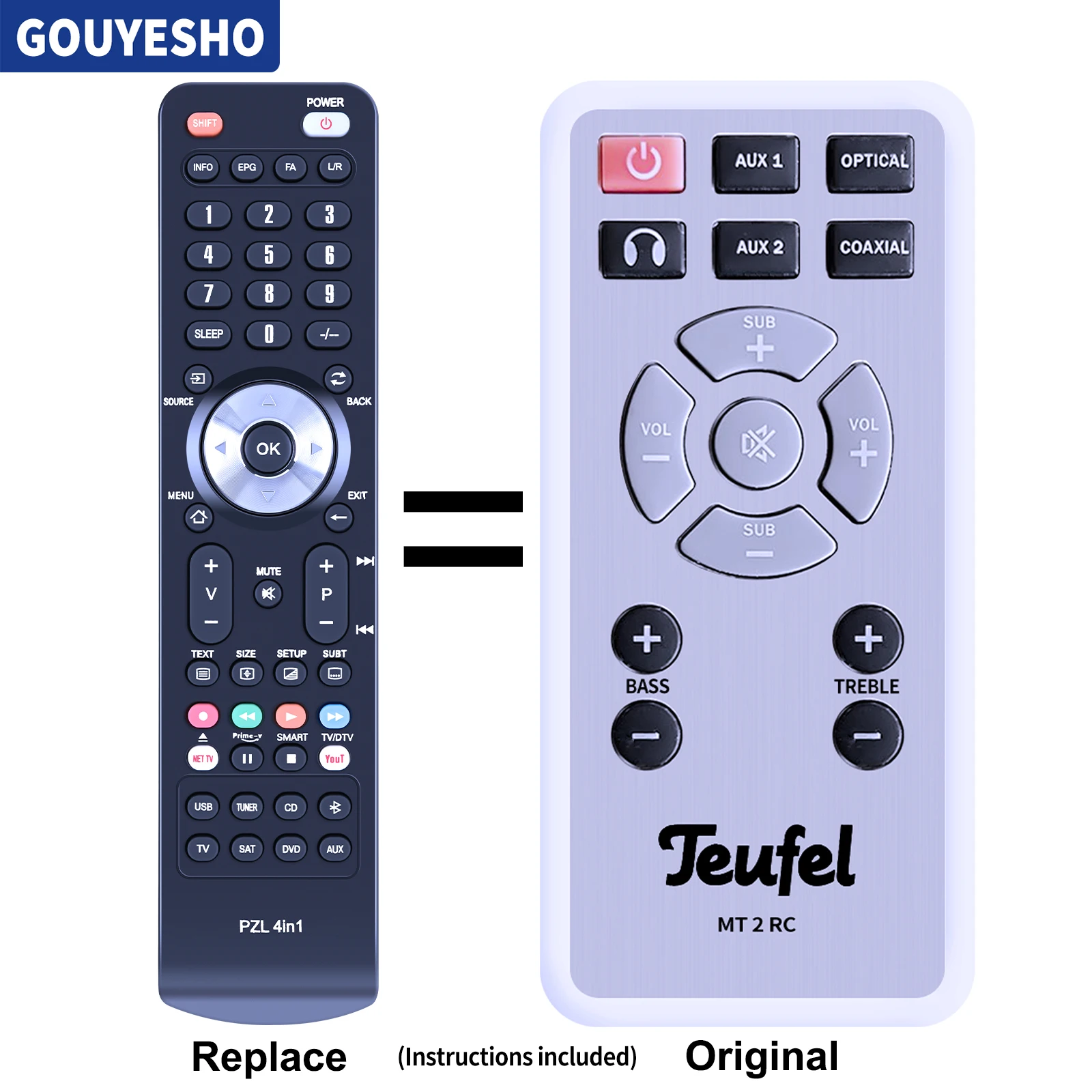 

New Remote Control for Teufel MOTIV2 MT2RC Motif 2 Sound System