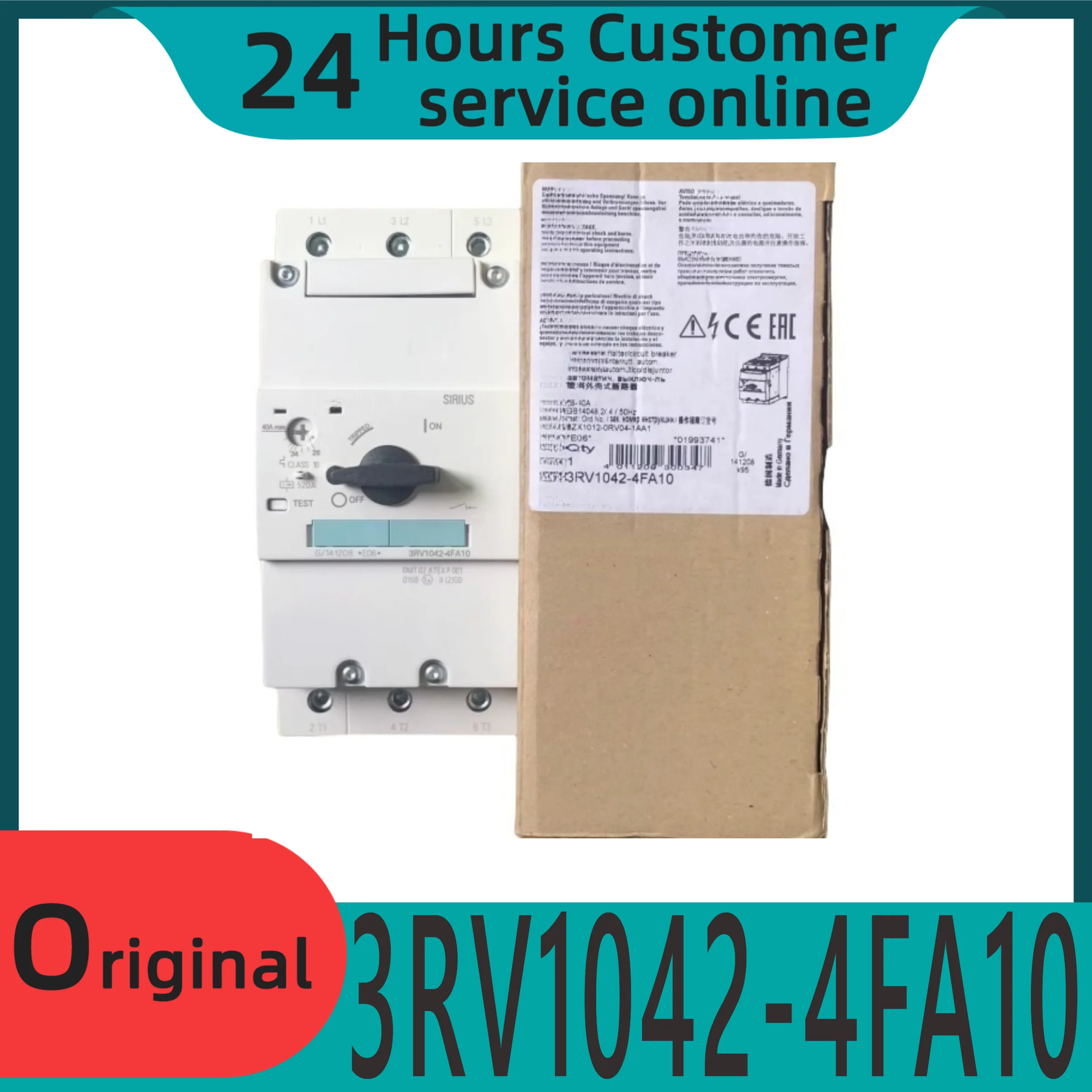 

Новый оригинальный автоматический выключатель двигателя 3RV1042-4FA10 3RV1042-4FA10 28-40A