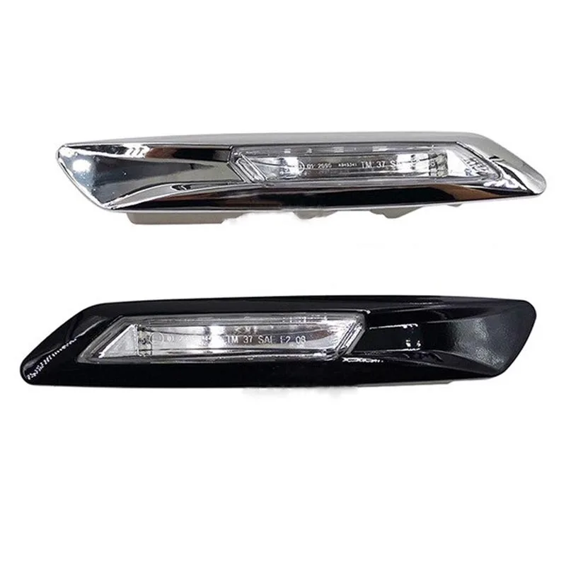 Luz intermitente para guardabarros de coche, marcador lateral delantero, negro brillante, para BMW serie 5, F10, F11, 2010-2017