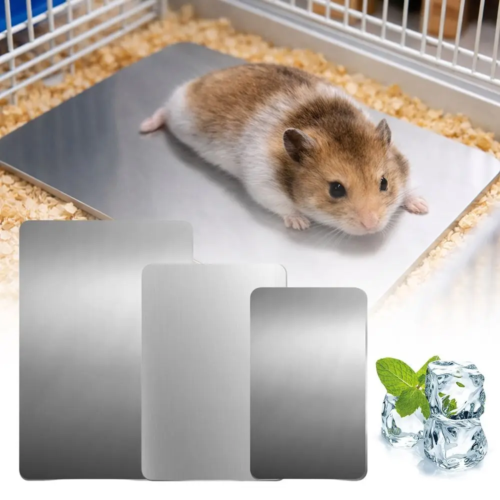 Aluminum Pet Cooling Plate Heat-dissipating Smooth Hamster Cooling Pad Non-electric Reusable Summer Cooling Mat