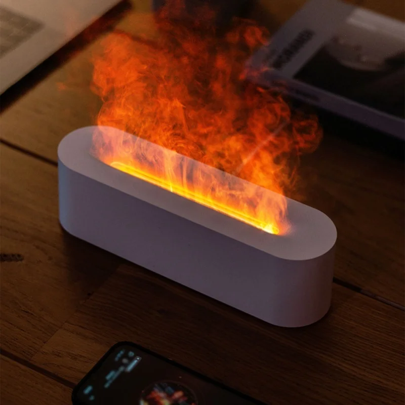 Flame Diffusers 7 Colors USB Portable Practical Simple Operation Fire Air Humidifier For Room Bedroom Office