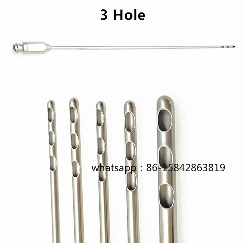 Three Hole Fat Harvesting Cannula for Beauty Use Liposuction Cannula Fat Transfer Needle Aspirator