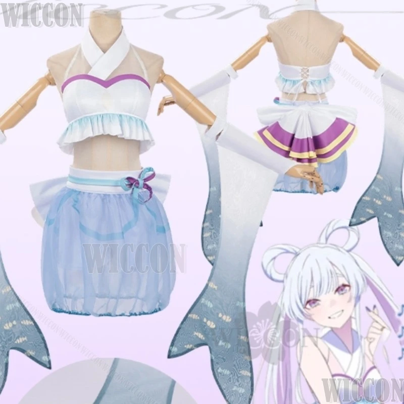 

Yachiyo Runami Tsukuyami Kanshasai Kawaii Purple Swimming Bikini Halloween Cos Anime Princess Kaguya! Cosplay Comic Con Festival