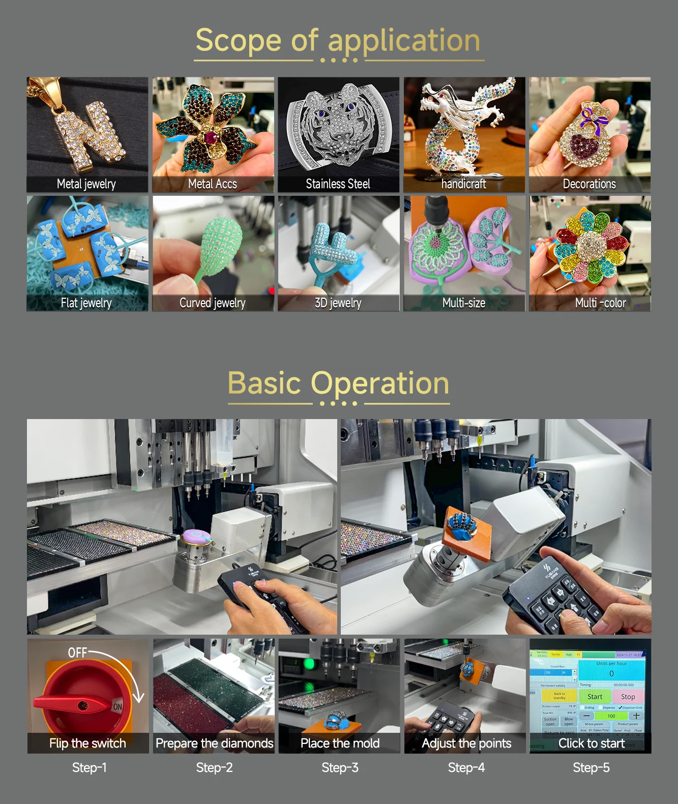 Yubang Diamond Strass Impostazione Attrezzatura automatica multifunzionale per il servizio di erogazione della cera