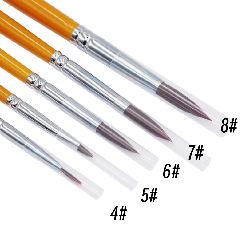 5Pcs Dental Lab Porcelain Ceramic Brush Pen Interdental Teeth Shaping Stacking Glaze Pens for Adhesive Composite Dentist Tools