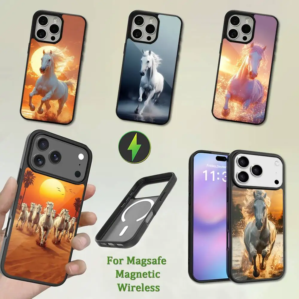 

Movement Art Galloping Horse Phone Case For iPhone 13,12,11,16,15,17,14,Pro,Max,Plus,Mini,Magsafe,Magnetic Wireless Charging
